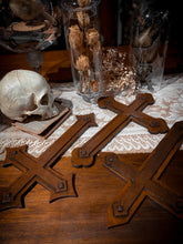 Load image into Gallery viewer, Vamp Manor  𝔐𝔢𝔪𝔢𝔫𝔱𝔬 𝔐𝔬𝔯𝔦 Gothic Crosses© Set of three
