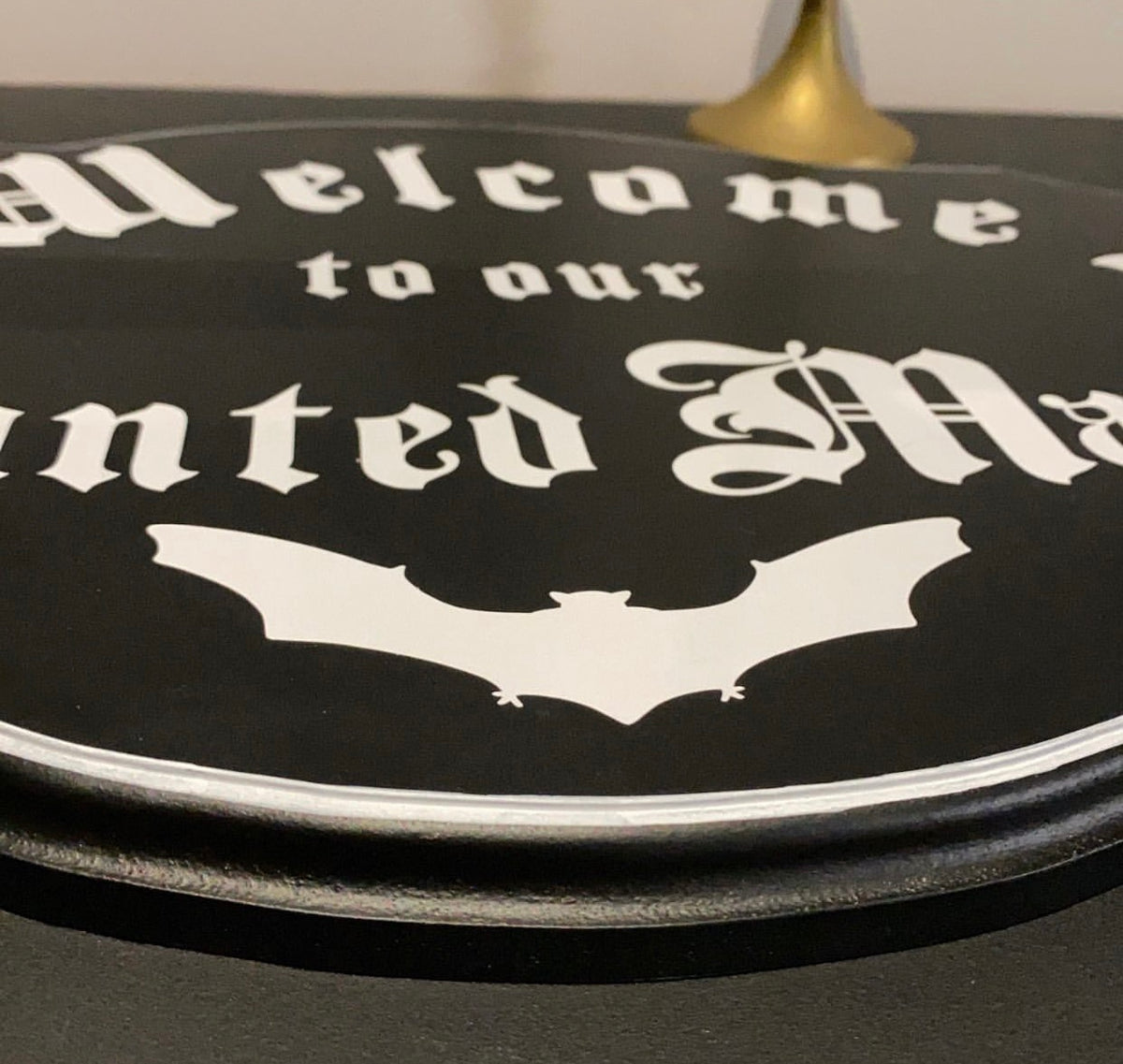 Welcome to our Haunted Manor Sign – Vamp Manor